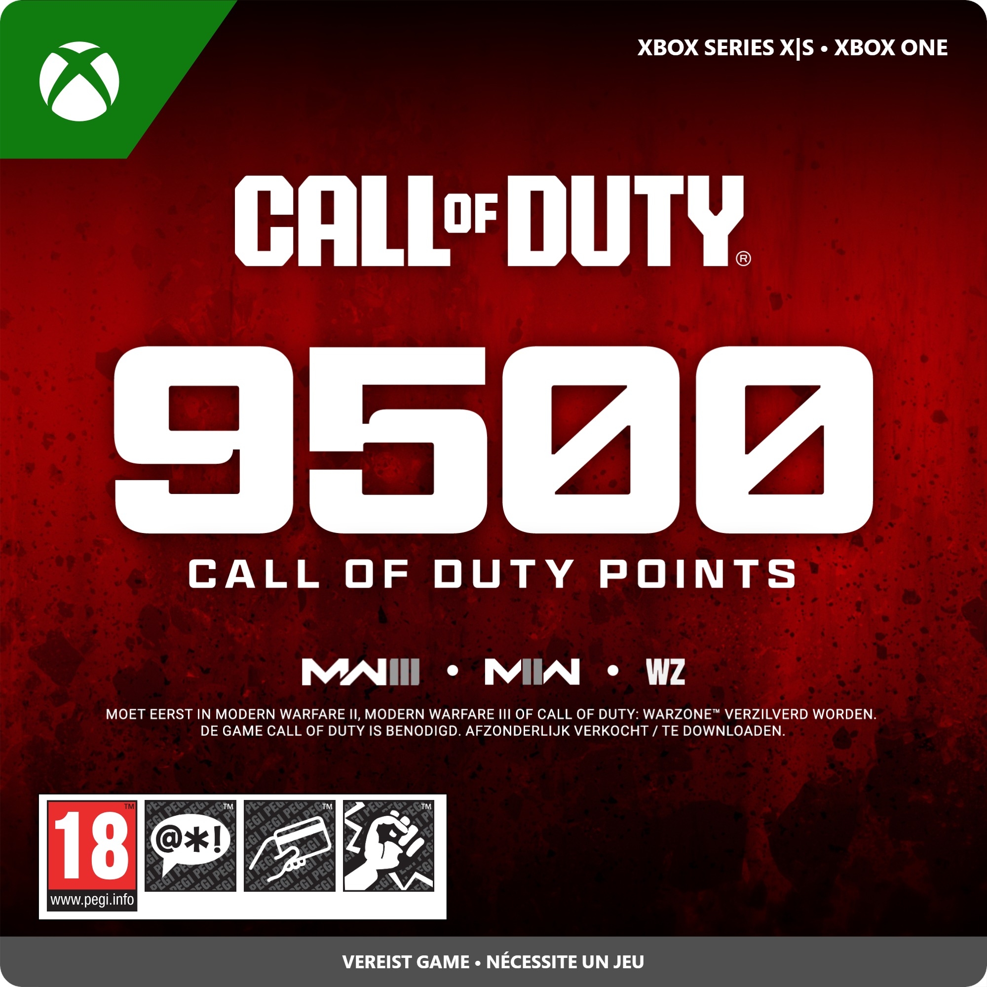 9500 Xbox Call of Duty Points