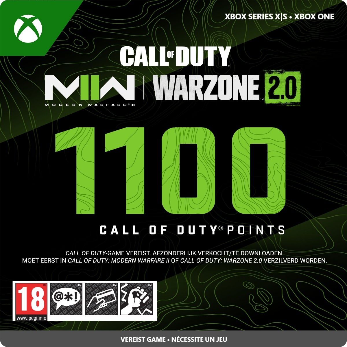 1100 Xbox Call of Duty Points (Direct Digitaal Geleverd) XboxLiveKaarten.nl