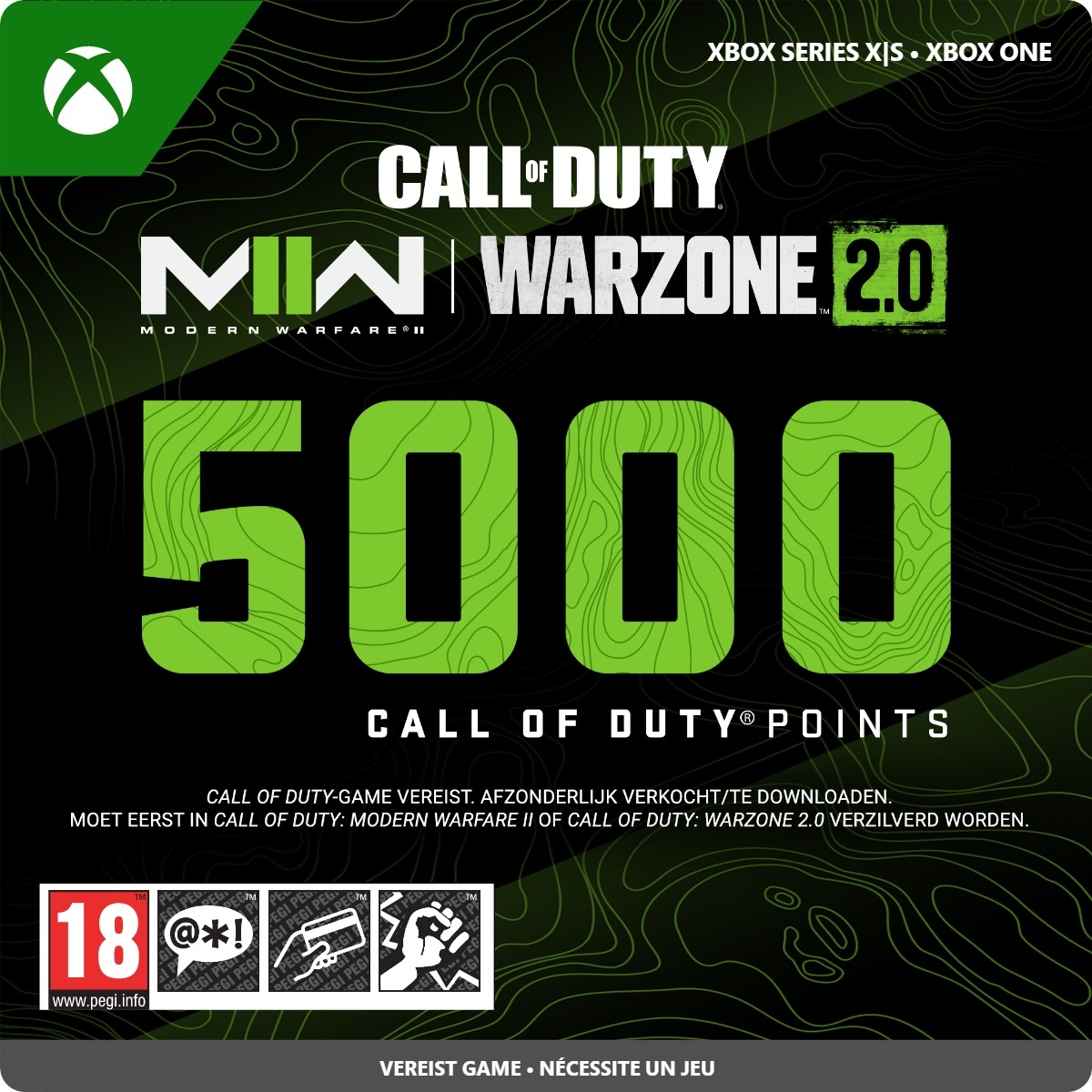 5000 Xbox Call of Duty Points (Direct Digitaal Geleverd) XboxLiveKaarten.nl