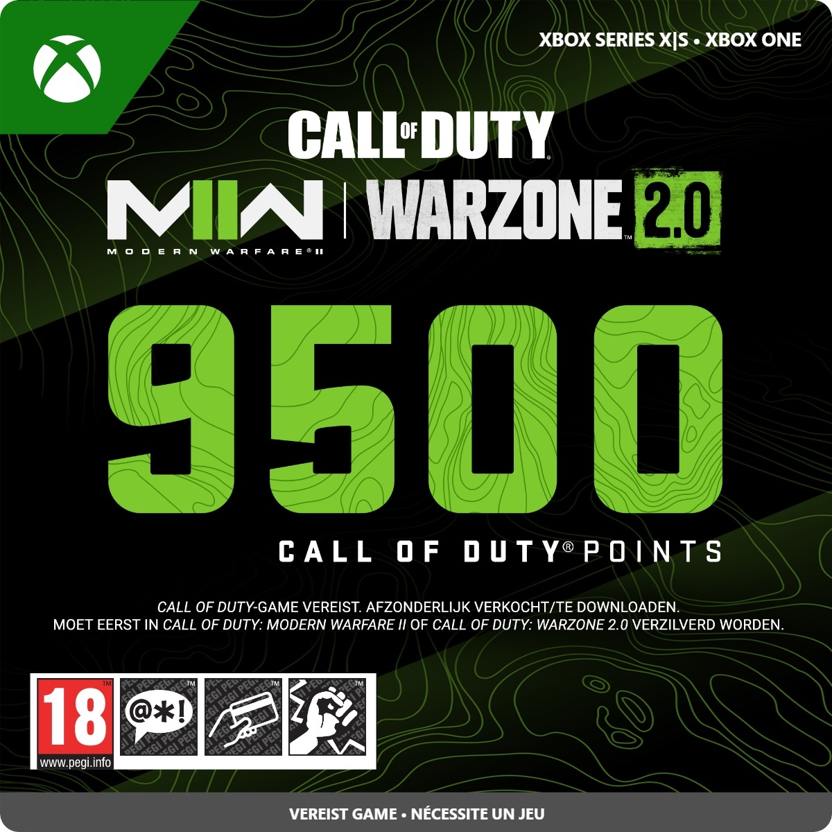 9.500 Xbox Call of Duty Points (Direct Digitaal Geleverd) XboxLiveKaarten.nl