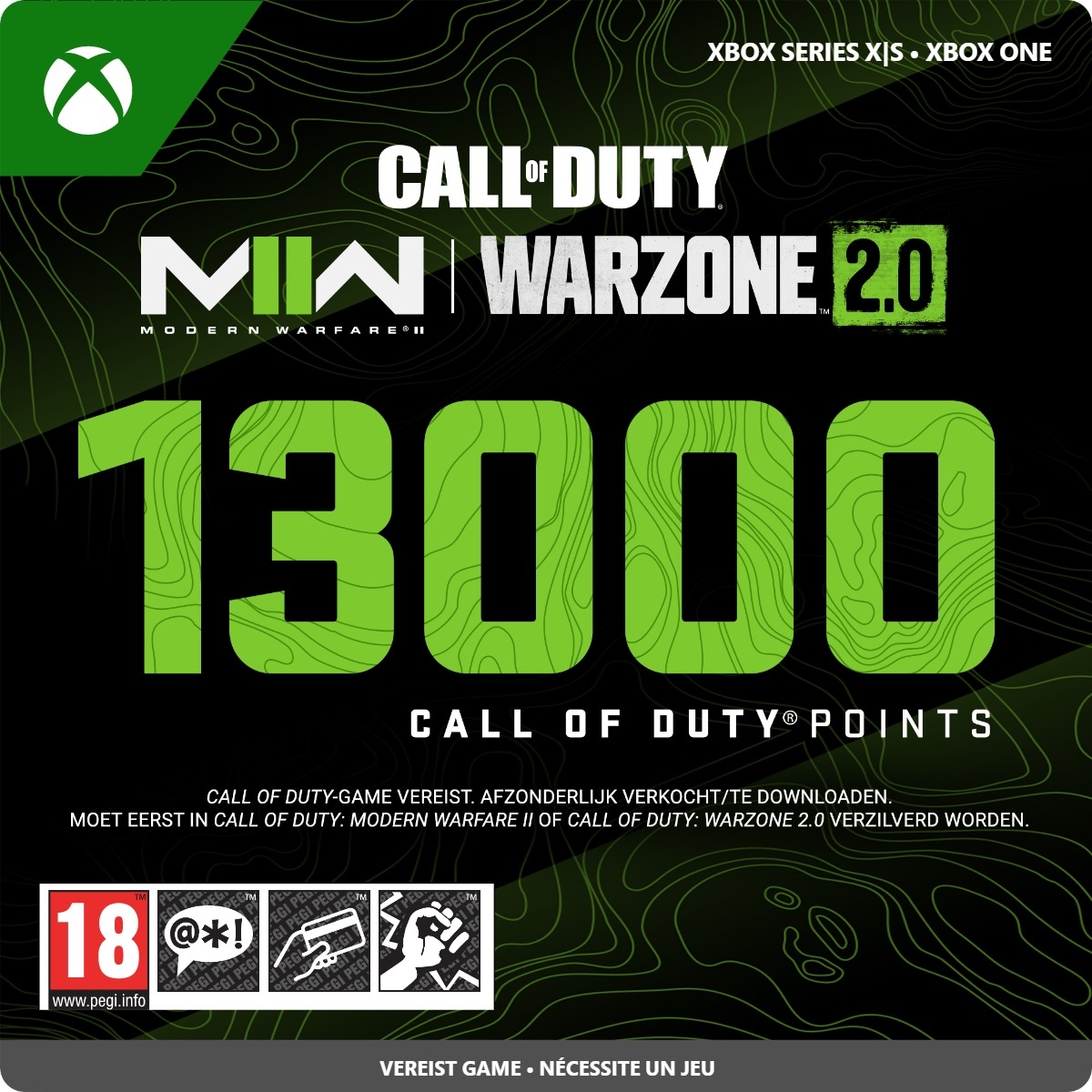 13.000 Xbox Call of Duty Points (Direct Digitaal Geleverd) XboxLiveKaarten.nl