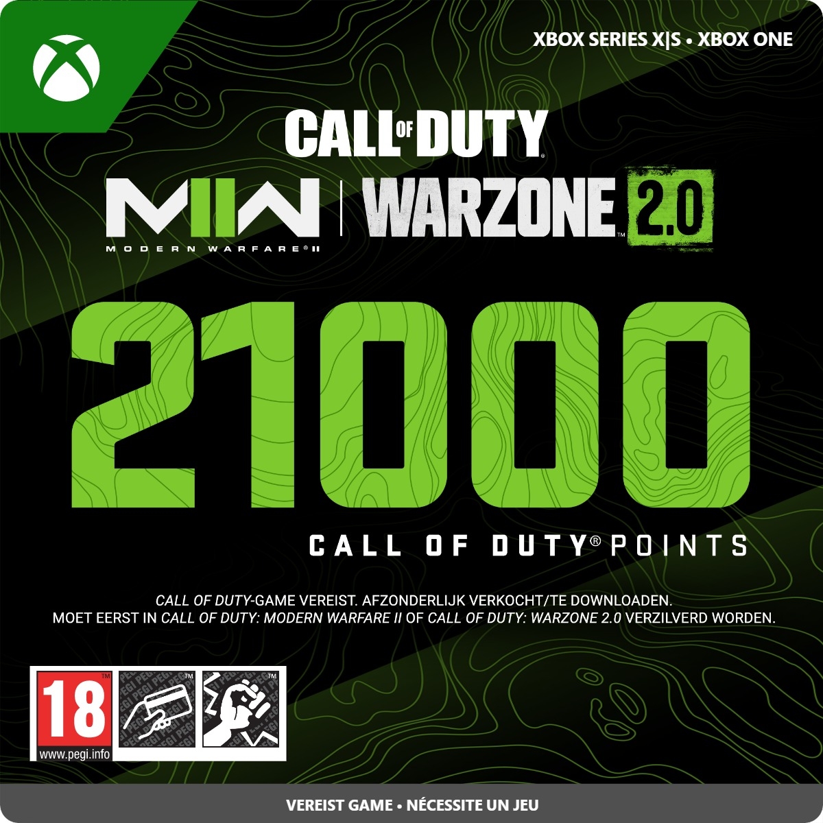 21000 Xbox Call of Duty Points (Direct Digitaal Geleverd) XboxLiveKaarten.nl