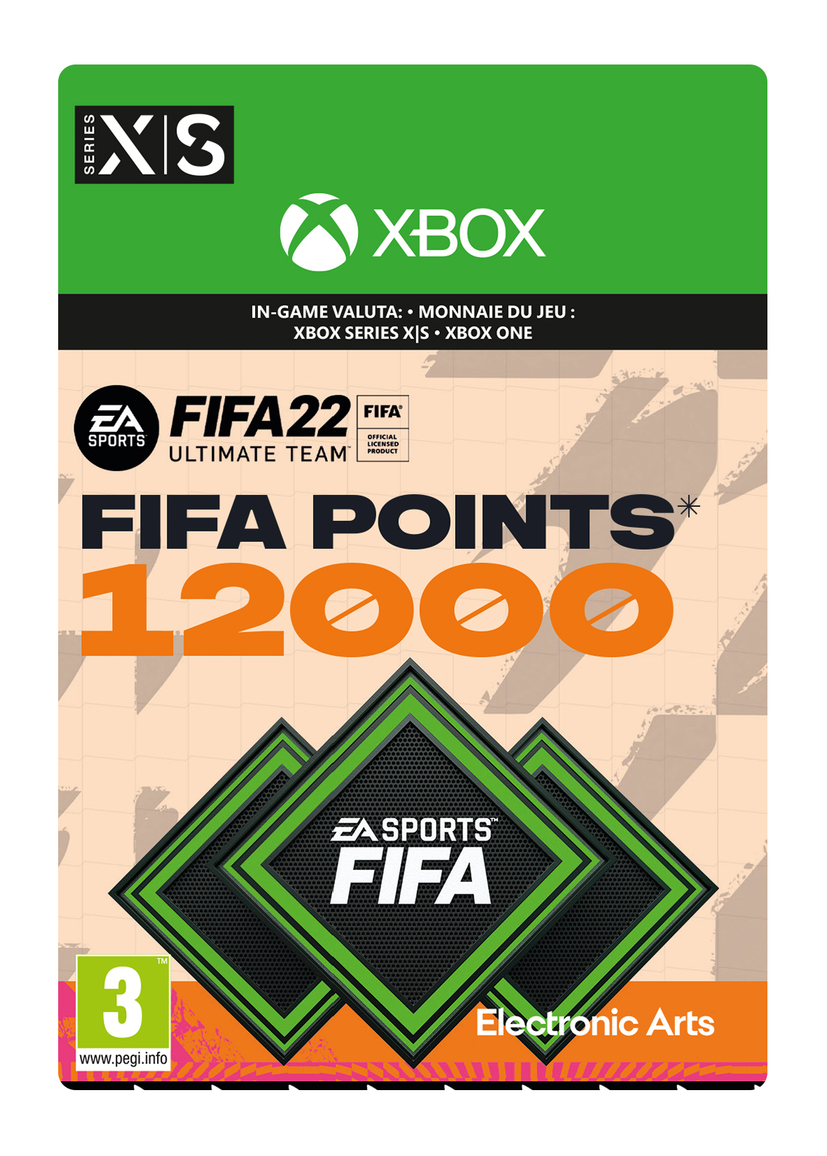 12000 Xbox FIFA 22 Points - Xbox Series X|S/One (direct digitaal geleverd) XboxLiveKaarten.nl