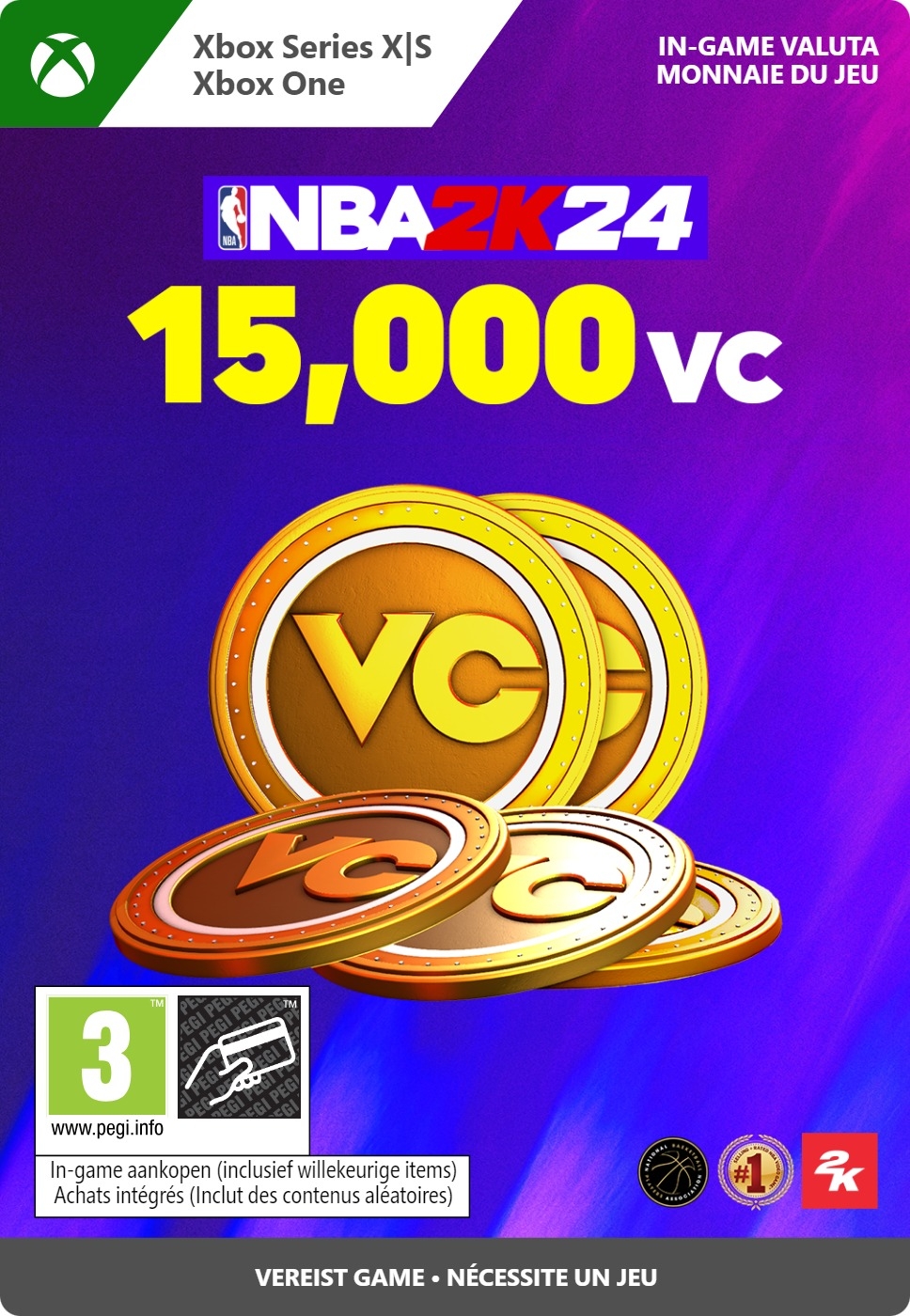 15.000 Xbox NBA 2K24 VC - Xbox Series X|S/One XboxLiveKaarten.nl (direct digitaal geleverd)