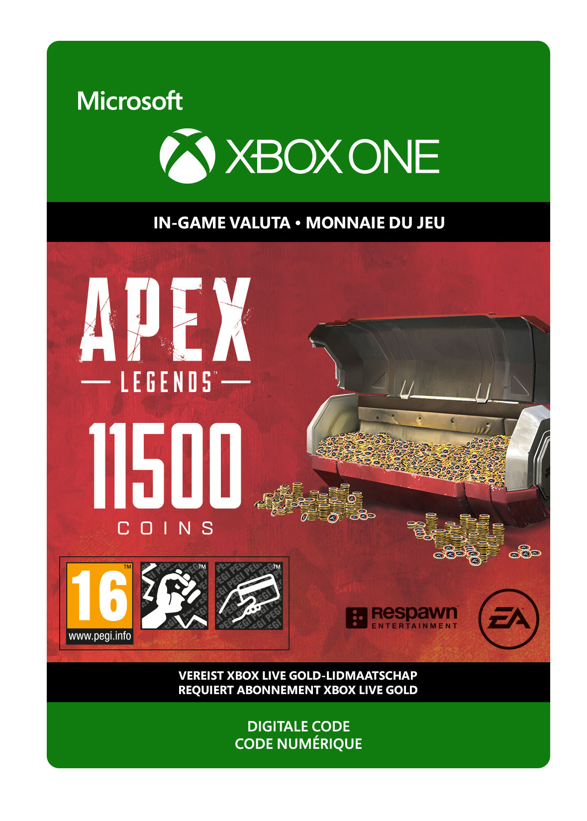 11500 Xbox Apex Legends Coins - Xbox One (direct digitaal geleverd) XboxLiveKaarten.nl