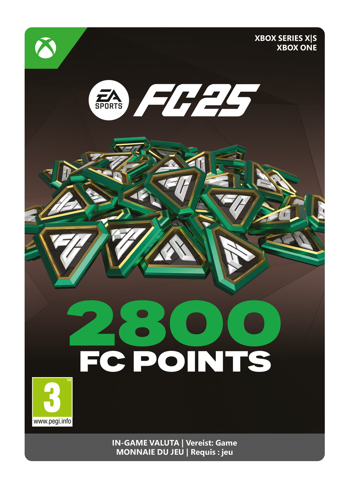 2800 Xbox EA Sports FC 25 Points (direct digitaal geleverd) XboxLiveKaarten.nl