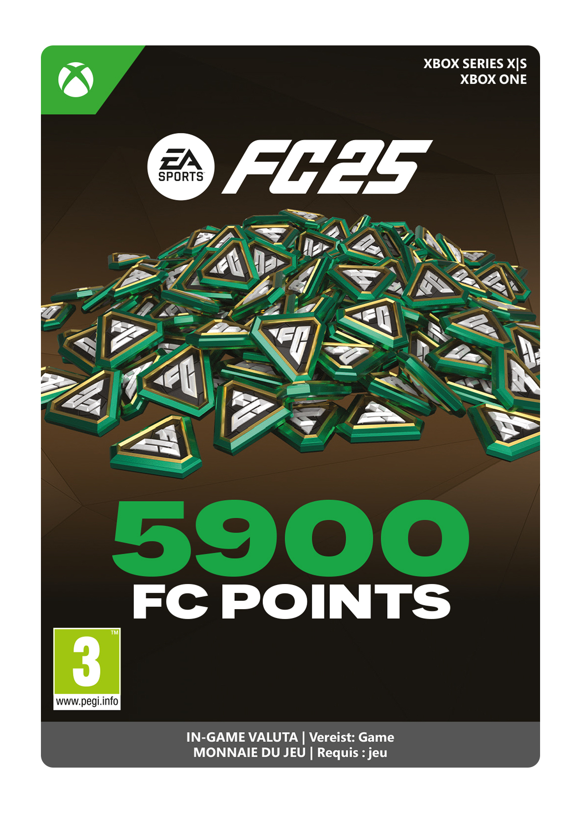 5900 Xbox EA Sports FC 25 Points (direct digitaal geleverd) XboxLiveKaarten.nl