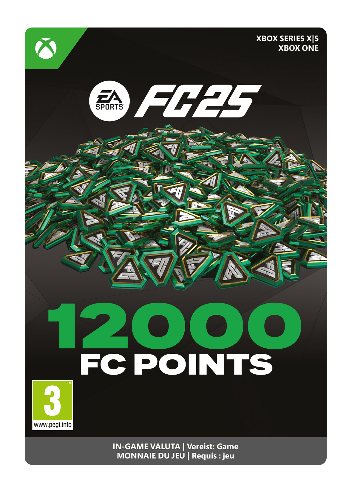 12000 Xbox EA Sports FC 25 Points (direct digitaal geleverd) XboxLiveKaarten.nl