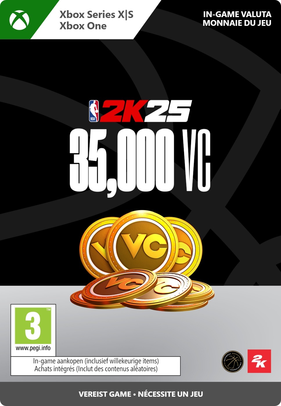 15.000 Xbox NBA 2K25 VC (direct digitaal geleverd) XboxLiveKaarten.nl