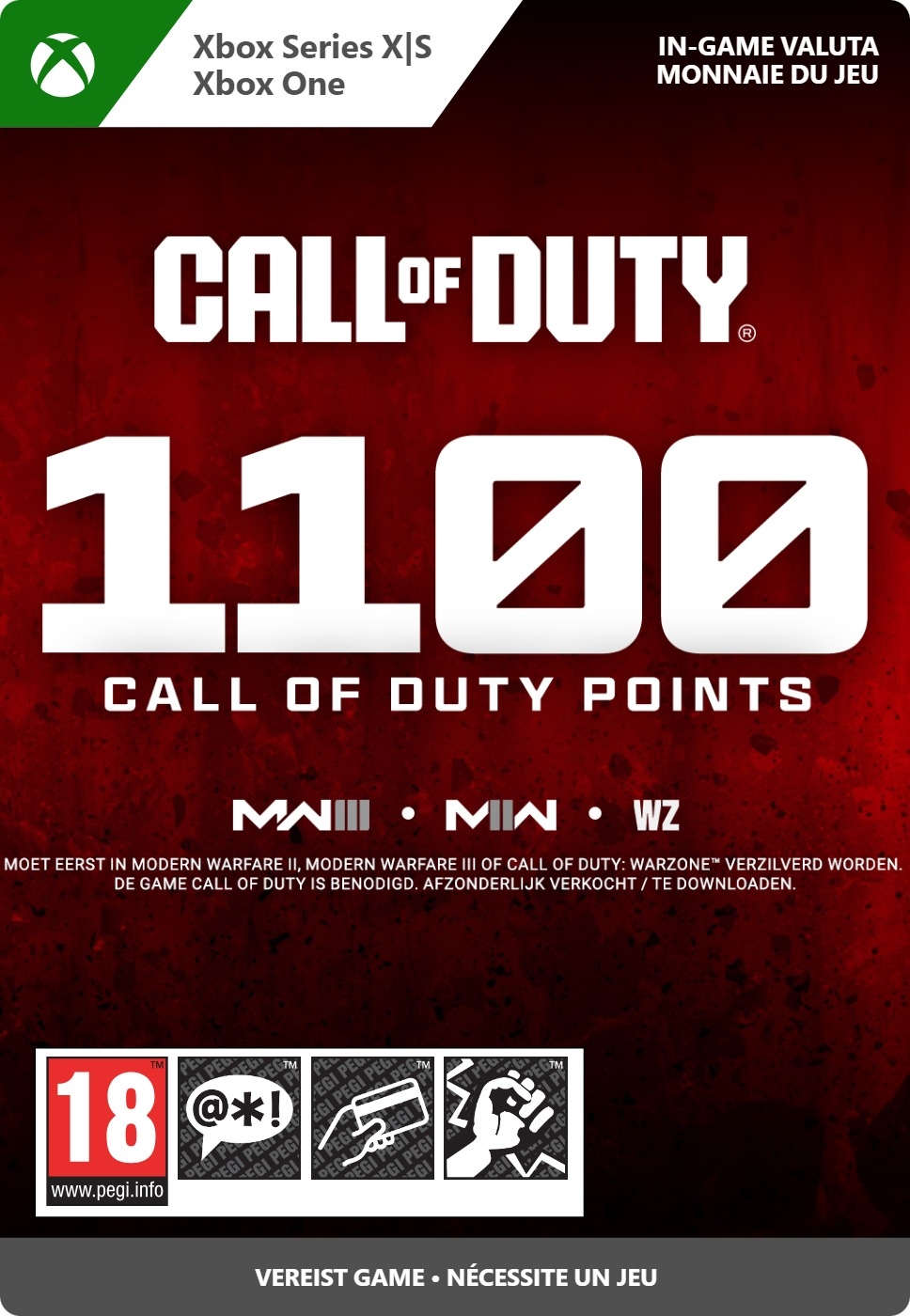 1100 Xbox Call of Duty Points