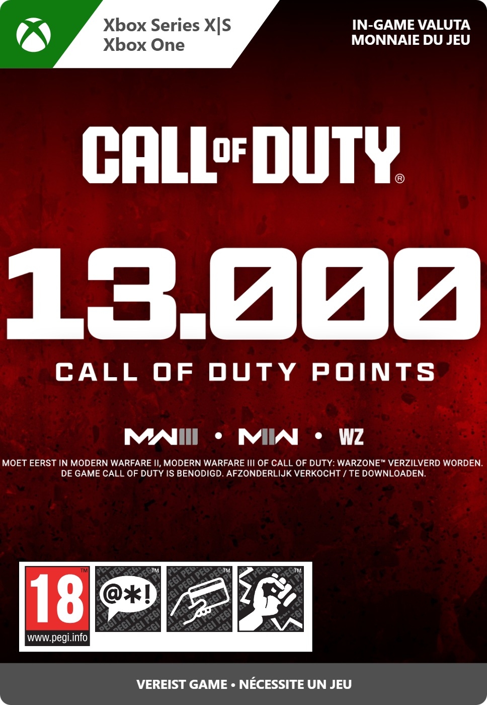 13000 Xbox Call of Duty Points