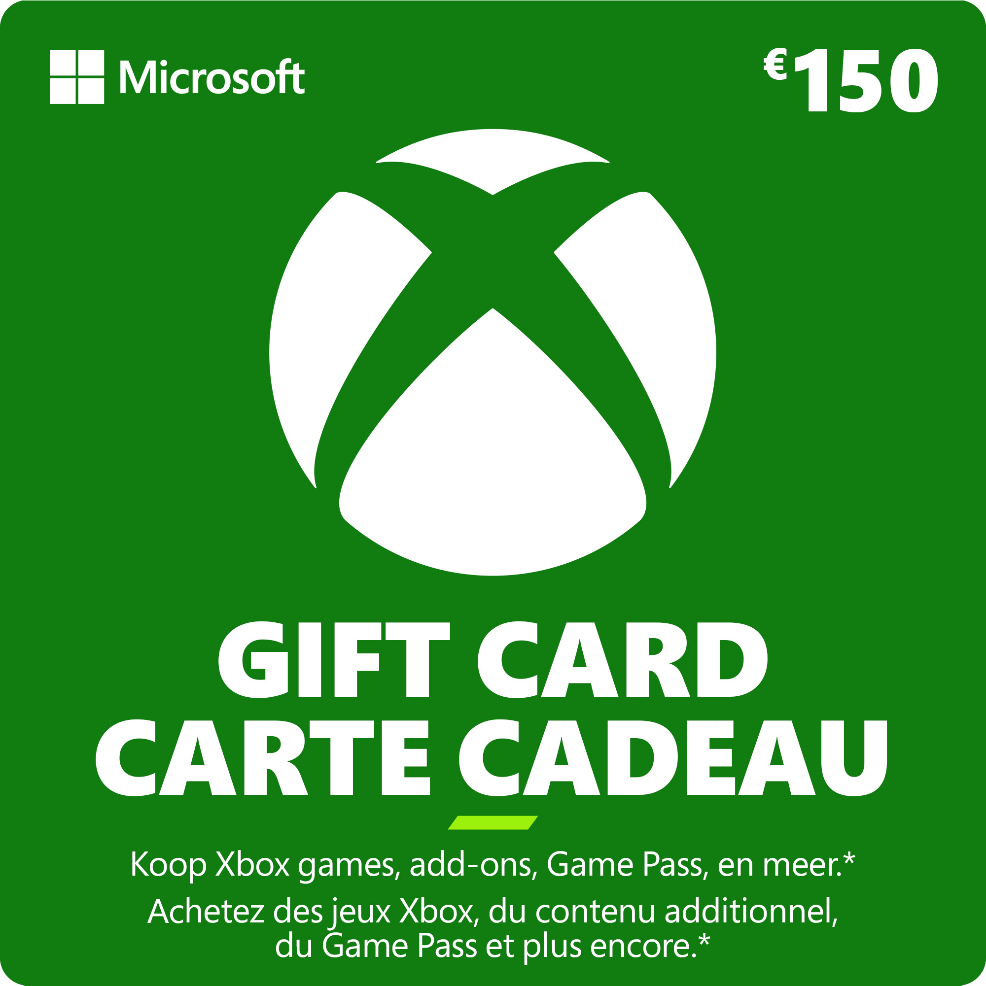 Xbox Gift Card 150 euro (digitaal) XboxLiveKaarten.nl