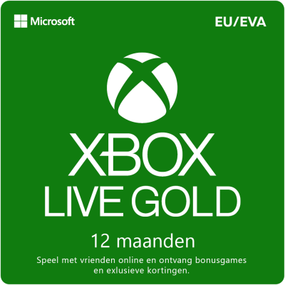 Xbox Live Gold 12 Maanden EU - XboxLiveKaarten.nl